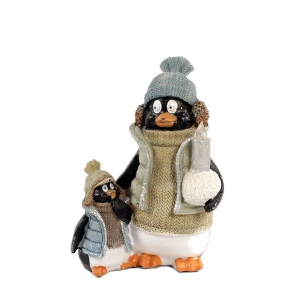 Фигурка "Пингвин" со светящейся свечой 11х10х17см.